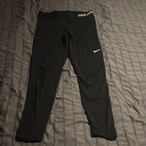 Nike Black Leggings with White Logo